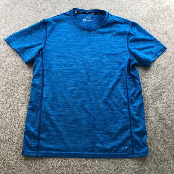 Tek Gear Mens Activewear Top Small Short Sleev DryTek Blue Athletic T-Shirt - Picture 8 of 9